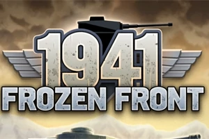 Textul 1941 Frozen Front suprapus peste imaginea unui tanc și un cer înnorat