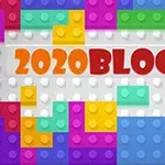 Blocuri colorate de diferite forme și mărimi cu textul 2020 BLOCKS în centru
