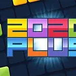 Text colorat „2020 PLUS” pe un fundal format din pătrate multicolore