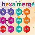 Hexagoane colorate cu numere și confetti pe un fundal deschis