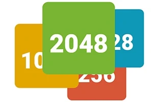 Câteva pătrate colorate suprapuse cu numerele 1024, 2048, 512 și 256, fiecare pe un fundal diferit