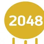 Cerc galben cu numărul 2048 inscripționat în mijloc pe un fundal alb