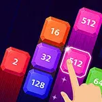 Cuburi colorate numerotate, cu o mână care atinge un cub roz strălucitor