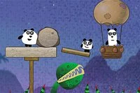 Aventurile a 3 urși panda pe o insulă