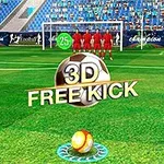 Fotbal 3D free kick cu jucători în roșu în apărare și un stadion plin de spectatori