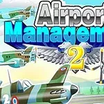 Avioane colorate zburând deasupra unui aeroport cu titlul Airport Management 2