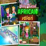 Copii pe un elefant, imagini de aventură safari, și text colorat în fundal