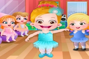 Fetițe în costume de balet colorate, dansând într-o sală de dans