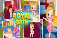 Baby Hazel se răsfață cu o baie regală și costum special