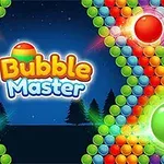 Text Bubble Master pe un fundal de bule colorate și imagine de noapte cu siluete de copaci