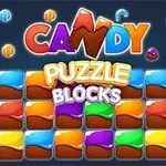 Blocuri colorate de puzzle aranjate pe un fundal întunecat cu text colorat în partea de sus