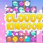Imaginea prezintă un fundal colorat cu blocuri de fețe zâmbitoare și textul „Cloudy Kingdom 3” în centru