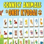 Imaginea prezintă un ecran colorat cu desene animate de animale pe cărți de joc, un titlu mare și imagini de animale pe fundal