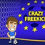 Un personaj animat de fotbalist, lângă o minge, cu un fundal albastru cu steluțe galbene și un text mare în centru