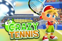 Bucură-te de un joc de tenis desen animat în care jucătorii se confruntă cu