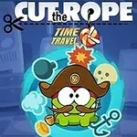 Personaj de desene animate îmbrăcat ca un pirat, cu pălărie și mustață, înconjurat de elemente nautice și embleme piraterie