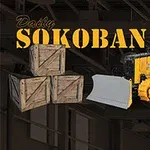 Un buldozer galben și trei lăzi de lemn pe un fundal industrial întunecat, cu textul Daily Sokoban