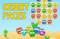În versiunea mobilă a jocului Desert Faces, trebuie să potrivim 3 fețe de