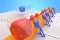 Dice Push este un joc amuzant de arcade cu zaruri și modele stickman 3D pe o