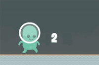 Joc platformer uimitor cu un extraterestru verde în 2D