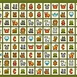 O grilă densă de pătrate colorate cu diverse animale desenate pe fiecare pătrat