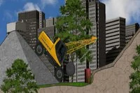 Controlează un camion cu bilă de demolare și depășește obstacole!
