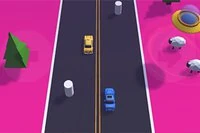 Evită obstacolele controlând două mașini simultan