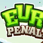 Text stilizat în nuanțe de verde și alb cu cuvântul Euro și o minge de fotbal integrată în litera O