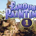 Textul „Famous Paintings 1” apare deasupra unei clădiri vechi cu arhitectură europeană