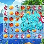 Grilă colorată cu scoici, pești și căluți de mare, având în fundal un peisaj marin tropical