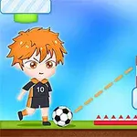 Doi personaje animate pe un fundal albastru, unul cu păr portocaliu lângă o minge de fotbal și altul cu păr brun, stând lângă o cutie cu inscripția TNT