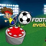 Personaj animat lovind o minge de fotbal lângă o gaură de golf cu steag roșu, pe un fundal de teren verde iluminat