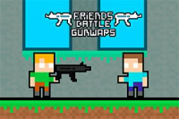 Jocul Friends Battle Gunwars este un platformer distractiv pentru doi jucători