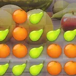 Desen cu fructe colorate, cum ar fi pere verzi și portocale pe fundal de fructe reale