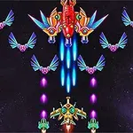 Nave spațiale și creaturi zburătoare colorate într-un peisaj cosmic întunecat
