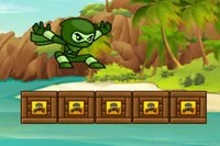 Ajută Green Ninja să ajungă la finiş