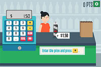 Grocery Cashier este un joc educațional de matematică