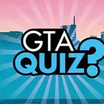Text albastru mare cu GTA Quiz?