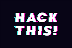 Textul „HACK THIS!