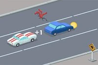 Eroul Stickman Rush în acest oraș are nevoie de abilități grozave de condus