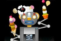 Ajută robotul să servească deserturi delicioase la cofetăria de înghețată