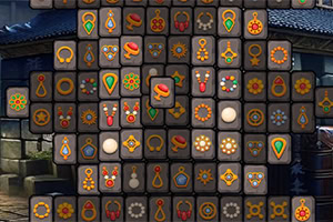 Piesele unui joc de puzzle cu simboluri colorate pe un fundal întunecat
