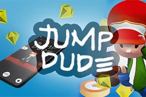 Un personaj animat cu o șapcă roșie și albă într-un fundal albastru, alături de pietre prețioase galbene și un telefon afișând gameplay