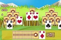 Alătură-te celor două maimuțe într-o aventură de solitaire distractivă