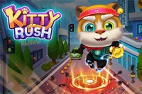 Aleargă, urmărește și avântă-te cu drăgălașa Kitty Rush într-o cursă