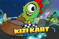 Pornește motoarele și concurează prin lumile Kizi Kart