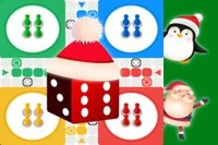 Distracție cu prietenii în vacanța de Crăciun jucând Ludo Online Xmas