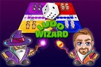 Distracție cu prietenii jucând Ludo Wizard