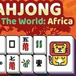 Piese de mahjong cu desene de animale și simboluri asiatice pe un fundal portocaliu