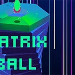 Turn cu un design hexagonal în nuanțe de verde și albastru, cu titlul Matrix Ball afișat pe ecran